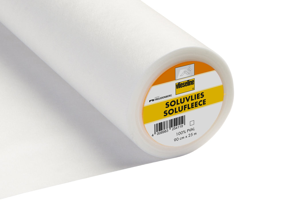 vilene vlieseline solufleece solu fleeces water soluble embroidery backer stabilizer white fabric shack malmesbury 2V321