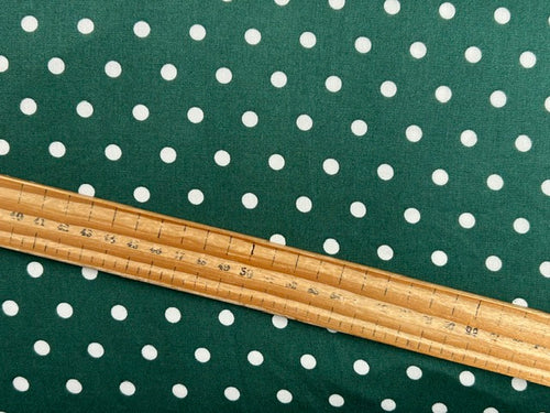 viscose rayon floral flower soft drapey polka dot spot verdant green fabric shack malmebury