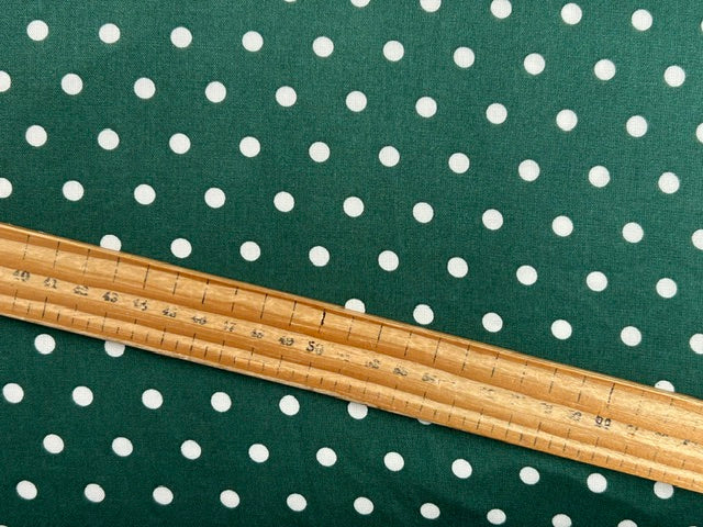 viscose rayon floral flower soft drapey polka dot spot verdant green fabric shack malmebury