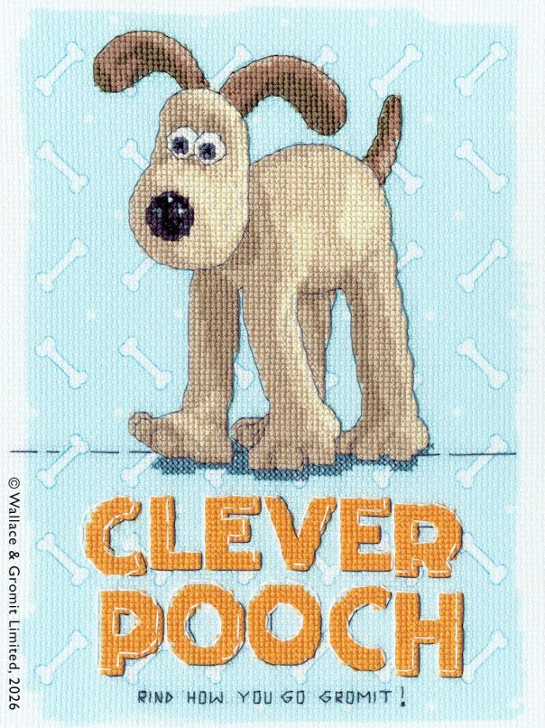 wallace & Gromit cross stitch kit Clever pooch fabric shack malmesbury 1 