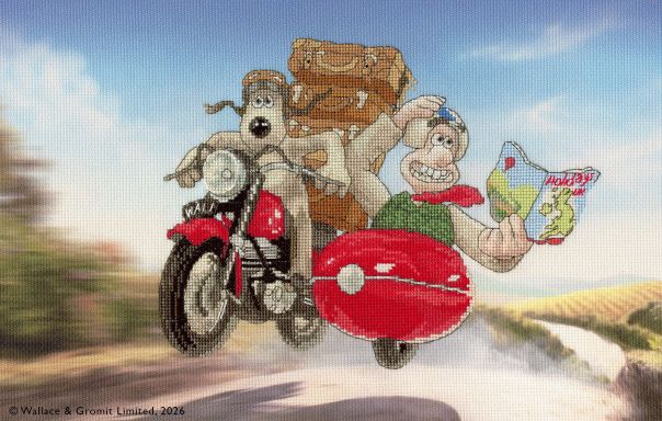 wallace & Gromit cross stitch kit Cracking holidays fabric shack malmesbury 1 