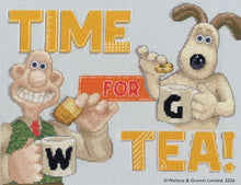 wallace & Gromit cross stitch kit time for tea   fabric shack malmesbury 1 
