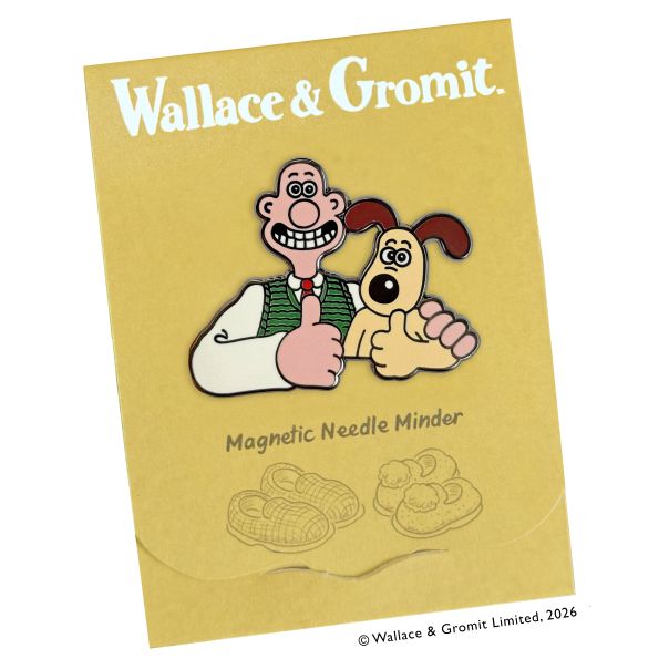 wallace & gromit Lets get cracking magnetic needle minder fabric shack malmesbury 1 