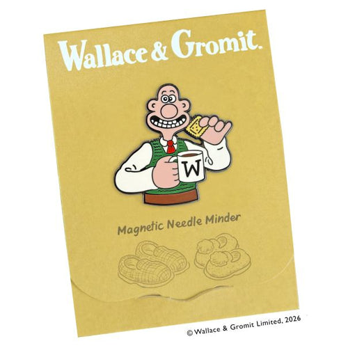 wallace & gromit Lovely tea magnetic needle minder fabric shack malmesbury 1