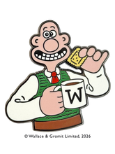 wallace & gromit Lovely tea magnetic needle minder fabric shack malmesbury 3