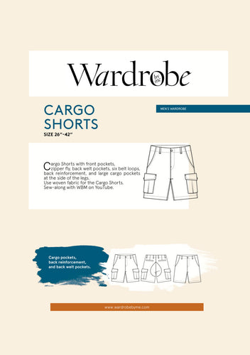 wardrobe by me dressmaking cargo shorts pattern fabric shack malmesbury