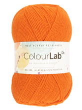 west yorkshire spinners colourlab colour lab wool yarn double knit dk zesty orange 476 fabric shack malmesbury