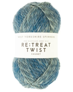 west yorkshire spinners retreat twist chunky wool yarn blue bluefaced kerry hill harbour 1222 fabric shack malmesbury