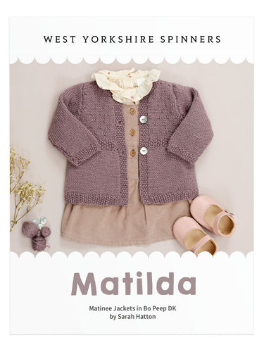 west yorkshire spinners knitting pattern matilda matinee jacket kids childrens bo peep dk sarah hatton fabric shack malmesbury