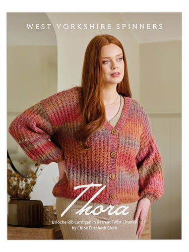 west yorkshire spinners knitting pattern thora brioche rib cardigan retreat twist chunky chloe elizabeth birch fabric shack malmesbury