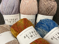 west yorkshire spinners retreat twist chunky wool yarn blue bluefaced kerry hill various colours fabric shack malmesbury
