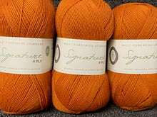 west yorkshire spinners signature 4 ply wool yarn bluefaced leicester sock amber 1004 fabric shack malmesbury