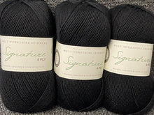 west yorkshire spinners signature 4 ply wool yarn bluefaced leicester sock liquorice 099 black fabric shack malmesbury