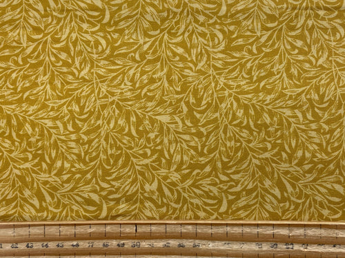 William Morris V & A Willow Bough Mixer Ochre Cotton Fabric by 1/4 Metre*