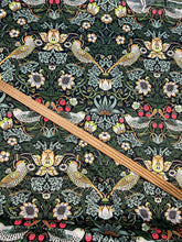 william morris velvet strawberry thief onyx dark green cream fabric shack malmesbury 2