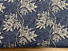 william and morric viscose blue and cream tulip and willow fabric shack malmesbury