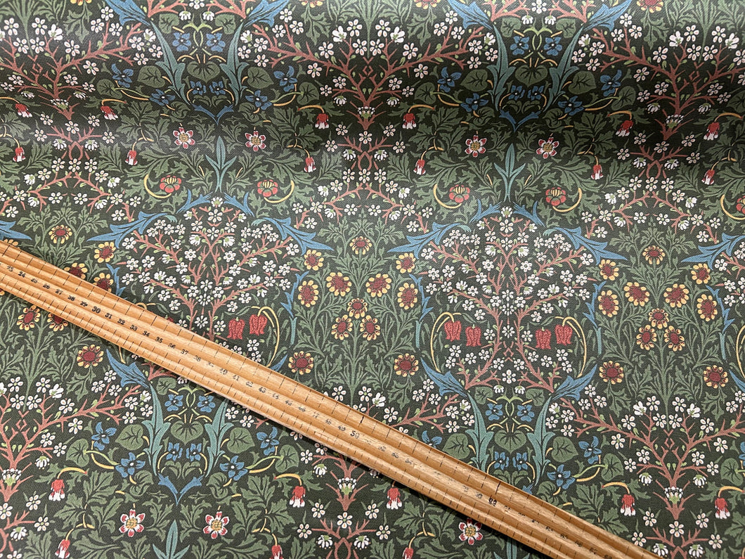 william morris blackthorne forest green teflon tablecloth table cloth covering fabric shack malmesbury