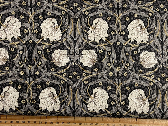 william morris ebony suite best of morris barbara blackman moda Pimpernel Primrose Ebony Black 8381 15 cotton fabric shack malmesbury