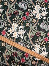william morris velvet golden lily nocturn dark green fabric shack malmesbury