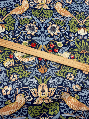 william morris velvet strawberry thief bluebell cream fabric shack malmesbury