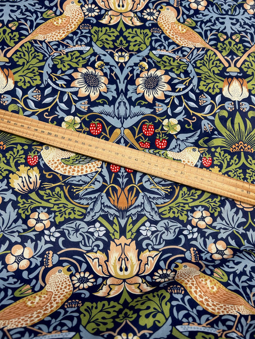 william morris velvet strawberry thief bluebell cream fabric shack malmesbury