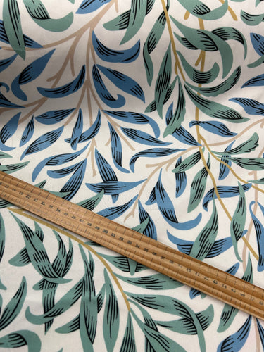 william morris velvet willow bough seafoam sea foam cream fabric shack malmesbury
