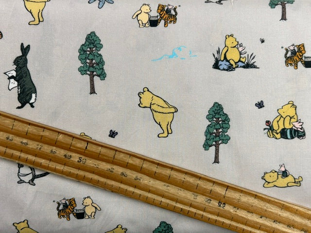 winner the pooh classic friends tigger piglet eyeore taupe cotton fabric shack malmebury aa milne eh shepard