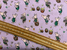 winner the pooh classic piglet lilac cotton fabric shack malmebury aa milne eh shepard