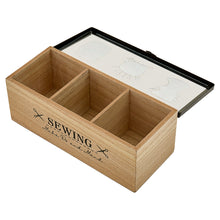 wooden sewing box compartments fabric shack malmesbury TN014