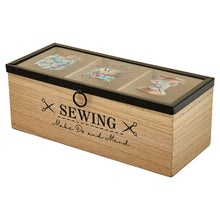 wooden sewing box compartments fabric shack malmesbury TN014
