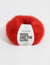 wool and the gang take care mohair aran lipstick red fabric shack malmesbury