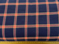 woven stretch tartan plaid check pink navy vicose fabric shack malmesbury