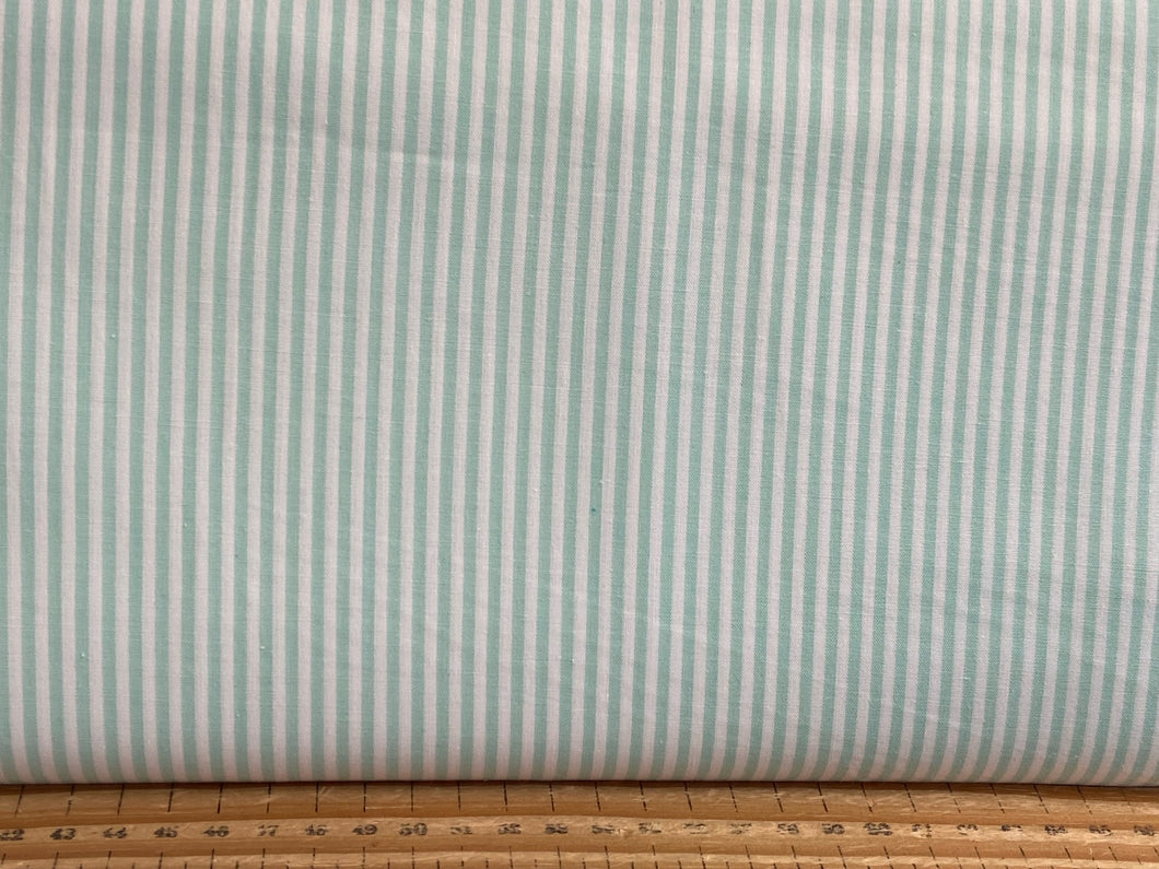 yarn dyed cotton stripes striped mint green fabric shack malmesbury