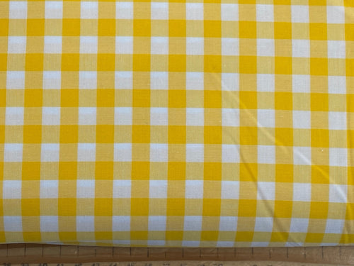 yarn dyed dye gingham cotton fabric shack malmesbury yellow