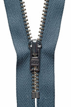 ykk brass jeans closed zip 15cm 6 inches fabric shack malmesbury dark grey Y615_578