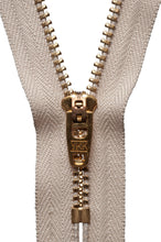 ykk brass jeans closed zip 18cm 7 inches fabric shack malmesburybeige Y518_572