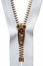 ykk brass jeans closed zip 20cm 9 inches fabric shack malmesbury white Y520_501