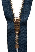 ykk closed metal zip 18cm 7 inches navy blue dark fabric shack malmesbury Y518_560