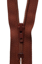 ykk closed zip zipper dress 14 inch 36cm rich brown fabric shack malmesbury Y436_236