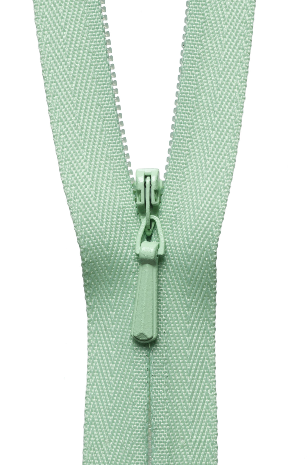 ykk concealed invisible zip 22 inch 56cm pale lime green 531 fabric shack malmesbury