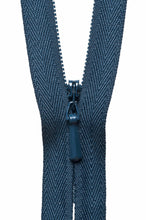 ykk concealed invisible zip 8 inch 20cm dark navy blue 560 fabric shack malmesbury