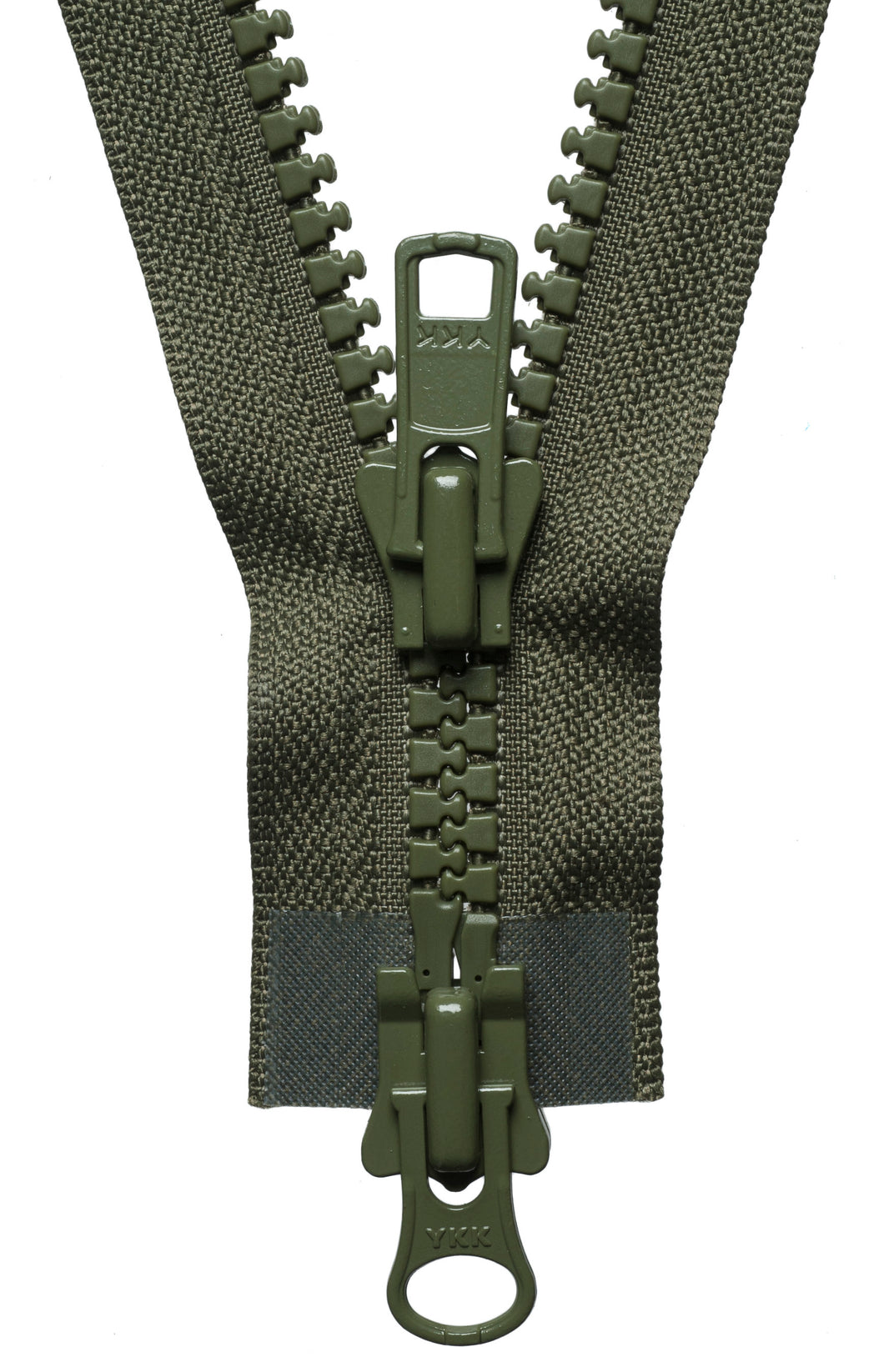 ykk vislon heavy duty open two way zip 30 inches 76cm khaki green Y976_566