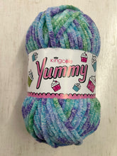 yummy chenille chunky fluffy velvet yarn wool blueberry 5798 fabric shack malmesbury