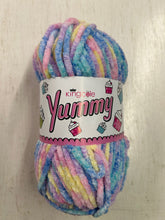 yummy chenille chunky fluffy velvet yarn wool pixie dust 6410 fabric shack malmesbury