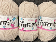 yummy chunky baby champagne 3477 chenille king cole wool yarn  knitting knit crochet fabric shack malmesbury