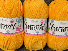 yummy chunky baby easter yellow 4752 chenille king cole wool yarn  knitting knit crochet fabric shack malmesbury