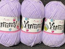 yummy chunky baby lilac 3462 chenille king cole wool yarn  knitting knit crochet fabric shack malmesbury
