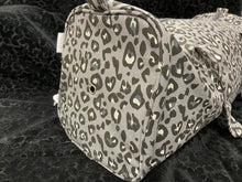 fabric shack sewing quilting knitting knit yarn wool hobbygift hobby gift knitting bag leopard print grey