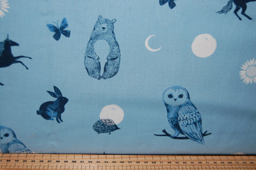 Fabric Shack Sewing Quilting Sew Fat Quarter Cotton Quilt Patchwork Dressmaking Moda Ruby Star Society Sarah Watts Crescent Unicorn Owl Moon Sewing Machine Panel