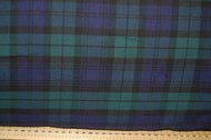 Fabric Shack Sewing Quilting Sew Fat Quarter Cotton Polyester Polycotton Viscose Spandex Tartan Weave Blackwatch Royal Stewart Stretch Dressmaking Fashion